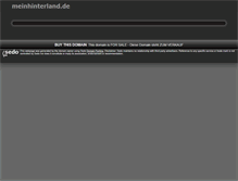 Tablet Screenshot of meinhinterland.de
